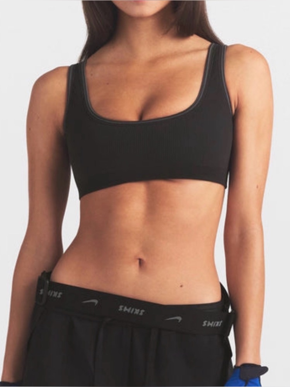 skimsxnike ribbed seamless micro scoop bra